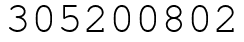 Число 305200802.