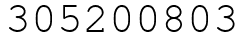 Число 305200803.