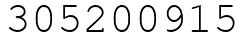 Число 305200915.