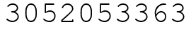 Число 3052053363.
