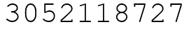 Число 3052118727.