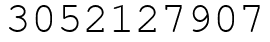 Число 3052127907.