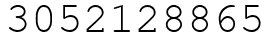 Число 3052128865.