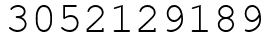 Число 3052129189.