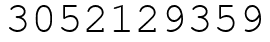 Число 3052129359.