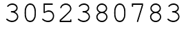Число 3052380783.