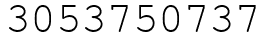 Число 3053750737.