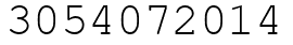 Число 3054072014.
