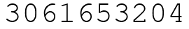 Число 3061653204.