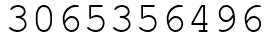 Число 3065356496.