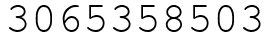 Число 3065358503.