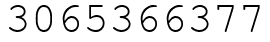 Число 3065366377.