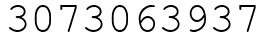 Число 3073063937.
