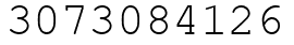 Число 3073084126.