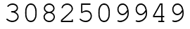 Число 3082509949.