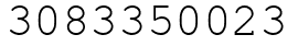 Число 3083350023.