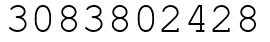 Число 3083802428.