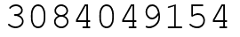 Число 3084049154.