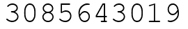 Число 3085643019.