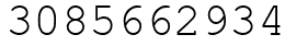 Число 3085662934.