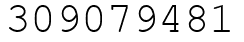 Число 309079481.