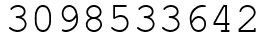 Число 3098533642.