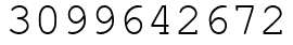 Число 3099642672.