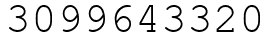 Число 3099643320.