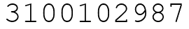 Число 3100102987.