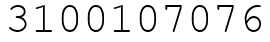 Число 3100107076.