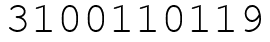 Число 3100110119.