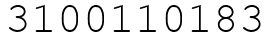 Число 3100110183.