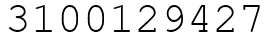 Число 3100129427.