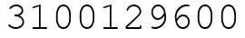 Число 3100129600.