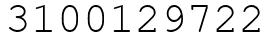 Число 3100129722.