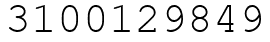 Число 3100129849.