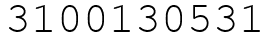 Число 3100130531.