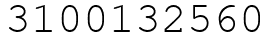 Число 3100132560.