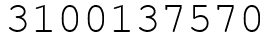 Число 3100137570.