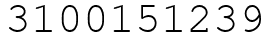 Число 3100151239.