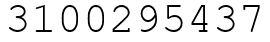 Число 3100295437.