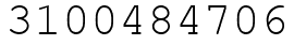 Число 3100484706.