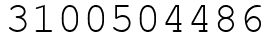 Число 3100504486.