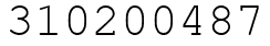 Число 310200487.