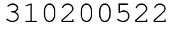 Число 310200522.