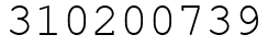 Число 310200739.