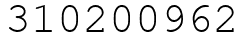 Число 310200962.