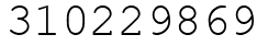 Число 310229869.