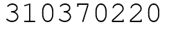 Число 310370220.