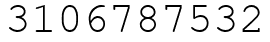 Число 3106787532.